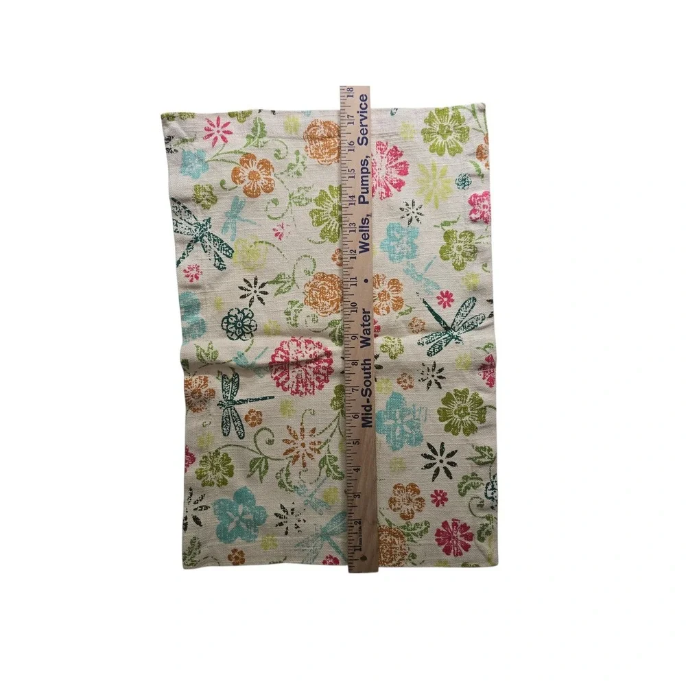 Park Designs Floral Dragonfly Cotton Hand Towels Set of 2 Placemats 13x19
